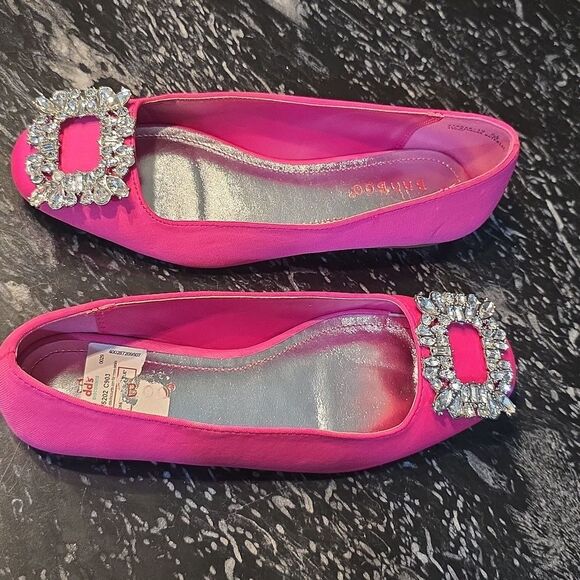 BRAND NEW BAMBOO CRYSTAL JEWEL TONE EMBELLISHED BALLET FLATS - Picture 8 of 14